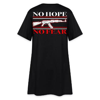 Sécurité et courage dans un style militaire - Robe T-shirt Femme - noir - Dos