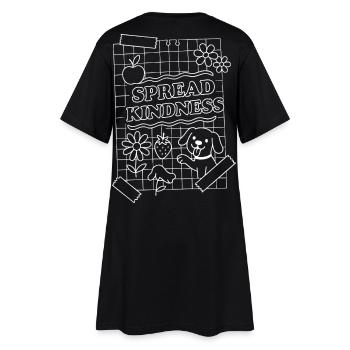 Spread Kindness (weiß) - Frauen T-Shirt-Kleid - Schwarz - Hinten