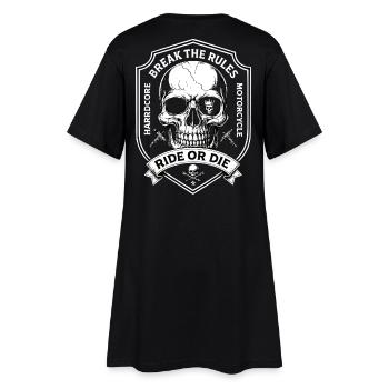 Motard Motard Chopper Briser les règles - Robe T-shirt Femme - noir - Dos