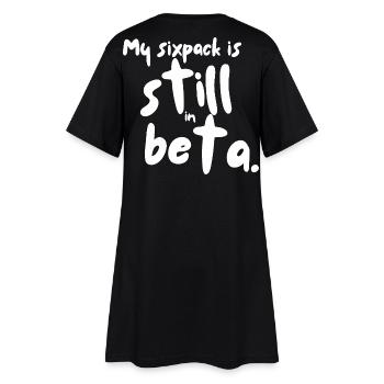 Impression de texte humoristique dans le style du lettrage à la main - Robe T-shirt Femme - noir - Dos