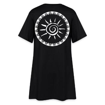 Conception géométrique du mandala Sunburst - Robe T-shirt Femme - noir - Dos