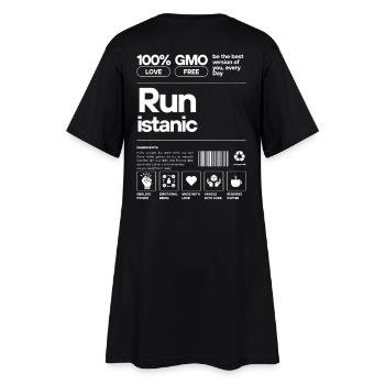 Imprimé motif nature futuriste - Robe T-shirt Femme - noir - Dos