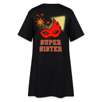 Super sœur - Robe T-shirt Femme - noir - Dos