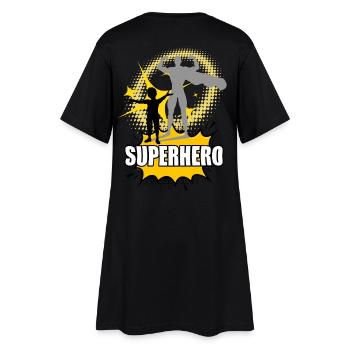 Super Baby - Frauen T-Shirt-Kleid - Schwarz - Hinten
