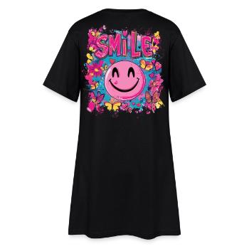 Sourire toute la journée - coeur papillon - Robe T-shirt Femme - noir - Dos