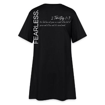 Furchtlos - 2. Timotheus 1:7 Christlicher Plan - Frauen T-Shirt-Kleid - Schwarz - Hinten