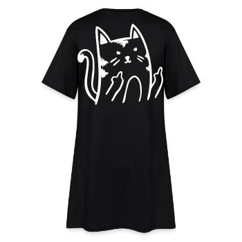Drôle de chat chat majeur doigt puant - Robe T-shirt Femme - noir - Dos