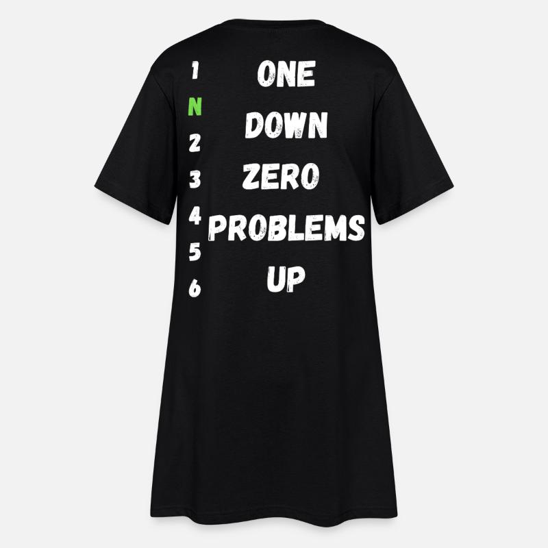 Un Down Zero Problèmes Up - Robe T-shirt Femme - noir