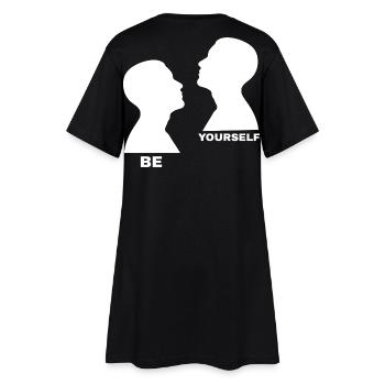 Soyez vous-même – Motif minimaliste - Robe T-shirt Femme - noir - Dos