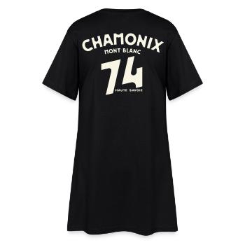 Logo Vintage Chamonix 14 Haute Savoie - Robe T-shirt Femme - noir - Dos