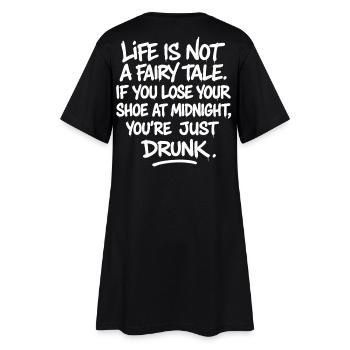 La vie n’est pas un conte de fées - betrunken Spruch - Robe T-shirt Femme - noir - Dos