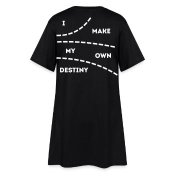 Eigenes Schicksal dunkle Farben - Frauen T-Shirt-Kleid - Schwarz - Hinten