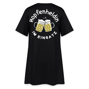 Hopfenheldin im Einsatz Kellnerin Barfrau Bier - Frauen T-Shirt-Kleid - Schwarz - Hinten