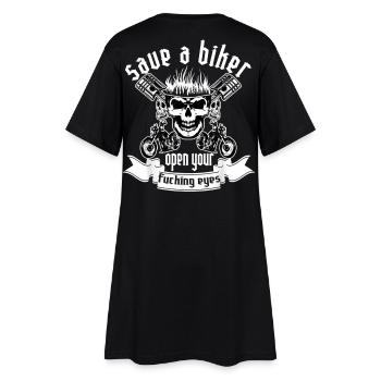 Biker Skull Motors Rallye - Frauen T-Shirt-Kleid - Schwarz - Hinten
