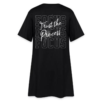 Focus Trust the Process Streetwear minimalist - Women’s T-Shirt Dress - black - Back