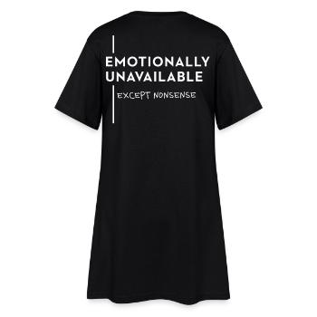 Émotionnellement indisponible – Tendance de mème, faute de frappe - Robe T-shirt Femme - noir - Dos