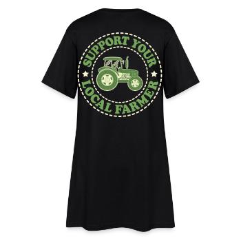 Support Your Local Farmer - Women’s T-Shirt Dress - black - Back
