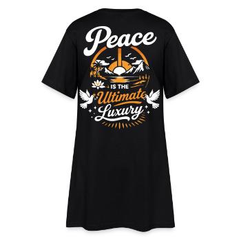 La paix est le luxe ultime – Déclaration forte - Robe T-shirt Femme - noir - Dos