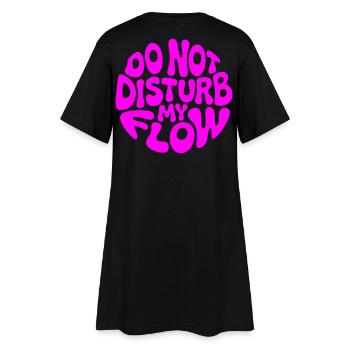 Ne dérange pas mon flux sous la marque rose - Robe T-shirt Femme - noir - Dos