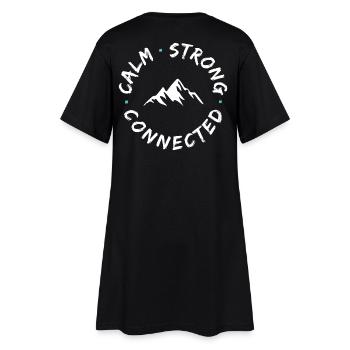 Mountain connection district logo - Women’s T-Shirt Dress - black - Back