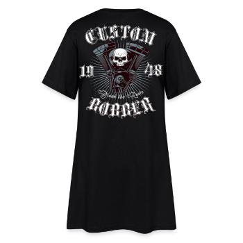 Conception de motos Bobber Chopper - Robe T-shirt Femme - noir - Dos