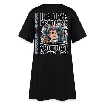 Engineer - For dark background - Women’s T-Shirt Dress - black - Back