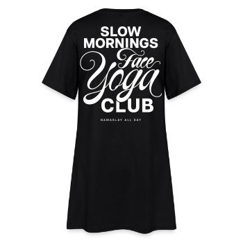 Slow Mornings Face Yoga Club - Women’s T-Shirt Dress - black - Back