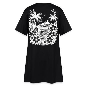 Blanc de plage - Robe T-shirt Femme - noir - Dos