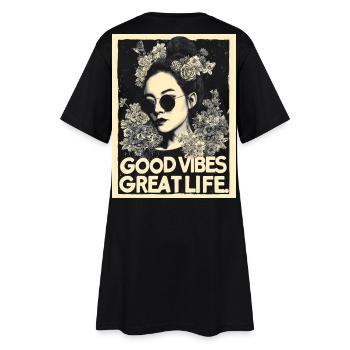 Ambiance super, tatouage de vie - Robe T-shirt Femme - noir - Dos