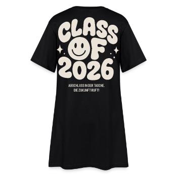 Abschluss 2026 - die Zukunft ruft! - Frauen T-Shirt-Kleid - Schwarz - Hinten
