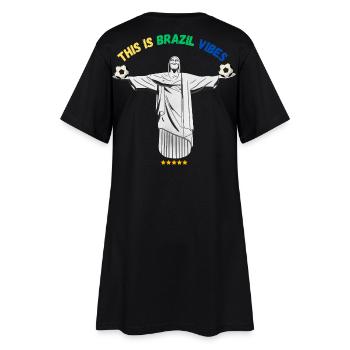 Brazil Football Vibes – Style Supporter - Robe T-shirt Femme - noir - Dos