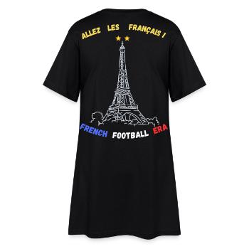 Allez les Français – French Football Era Style Vin - Robe T-shirt Femme - noir - Dos