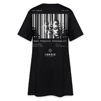 Mass Produced Personality: NPC Energy T-Shirt - Frauen T-Shirt-Kleid - Schwarz - Hinten