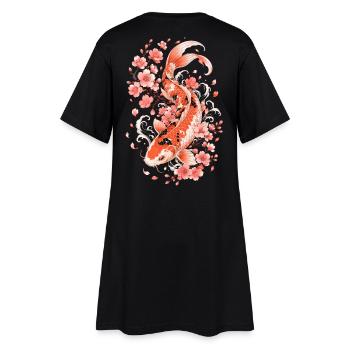 Koi Sakura Flow - Women’s T-Shirt Dress - black - Back