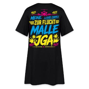 Malle 2026 JGA Meine letzte Chance zur Flucht - Frauen T-Shirt-Kleid - Schwarz - Hinten