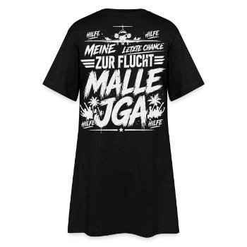 Malle JGA 2026 Meine letzte Chance zur Flucht - Frauen T-Shirt-Kleid - Schwarz - Hinten