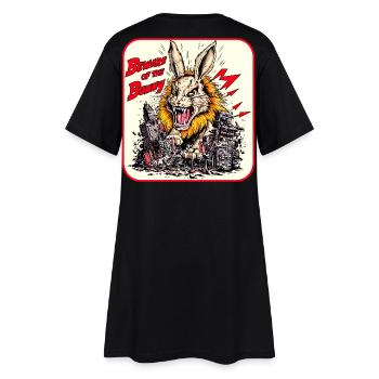 Méfiez-vous de la folie de Bunny City - Robe T-shirt Femme - noir - Dos