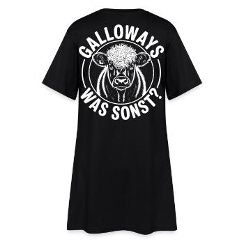 Galloway Cow Emblem - Women’s T-Shirt Dress - black - Back