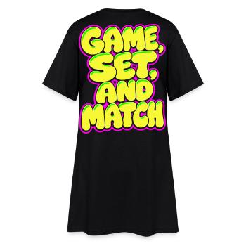 Set de jeu Match Tennis Shirt, style néon - Robe T-shirt Femme - noir - Dos