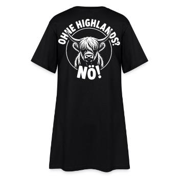 Pas sans les Highlands - Robe T-shirt Femme - noir - Dos