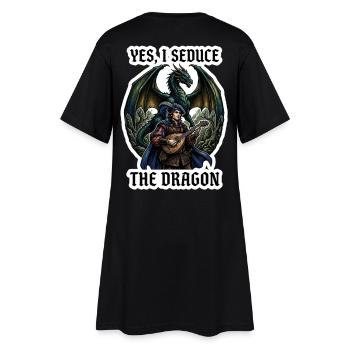 Yes I Seduce The Dragon Bard RPG Art - Women’s T-Shirt Dress - black - Back
