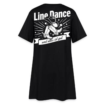 Line Dance Boots Spruch - Frauen T-Shirt-Kleid - Schwarz - Hinten