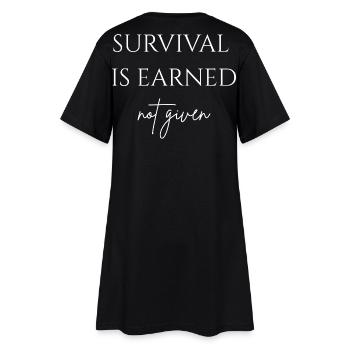La survie se mérite - Robe T-shirt Femme - noir - Dos