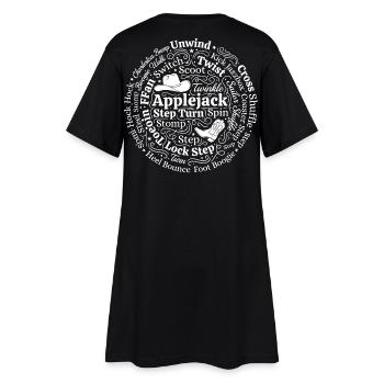 Fan de danse en ligne - Robe T-shirt Femme - noir - Dos