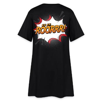 Rröööörrrrr - Frauen T-Shirt-Kleid - Schwarz - Hinten