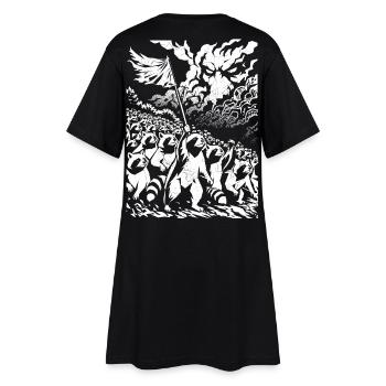 Raccoon Protest Vintage Street Art Design - Women’s T-Shirt Dress - black - Back