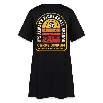 It's Always Pickleball Season - Frauen T-Shirt-Kleid - Schwarz - Hinten