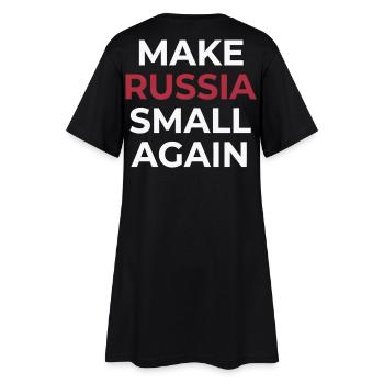 Macht Russland wieder klein - Frauen T-Shirt-Kleid - Schwarz - Hinten