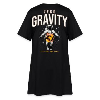Zero Gravity Astronaut Erde Weltraum - Frauen T-Shirt-Kleid - Schwarz - Hinten