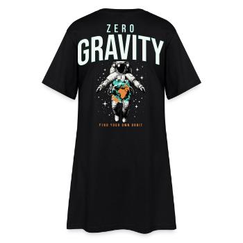 Zero Gravity Astronaut Erde Weltraum - Frauen T-Shirt-Kleid - Schwarz - Hinten